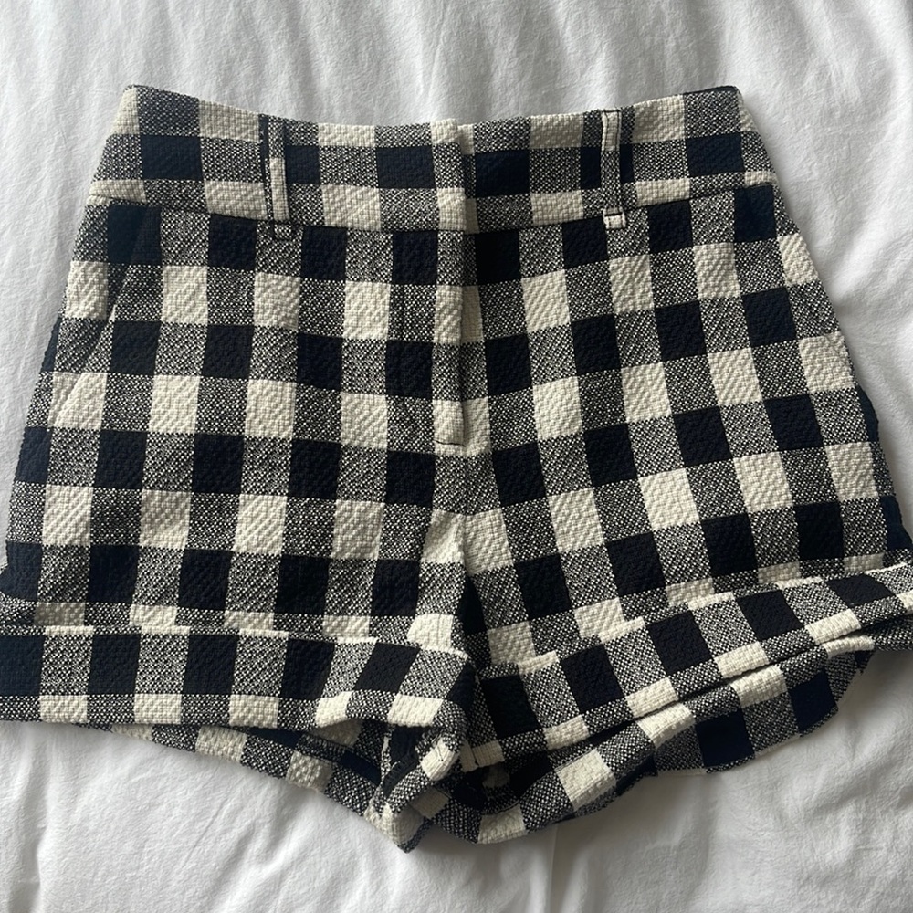 Veronica Beard Carito Checkered Shorts